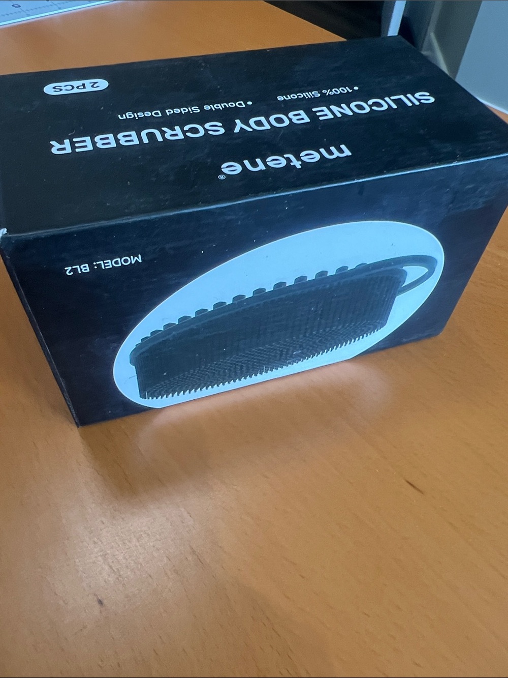 NEW 2Pack Metene Silicone Body Scrubber - Black